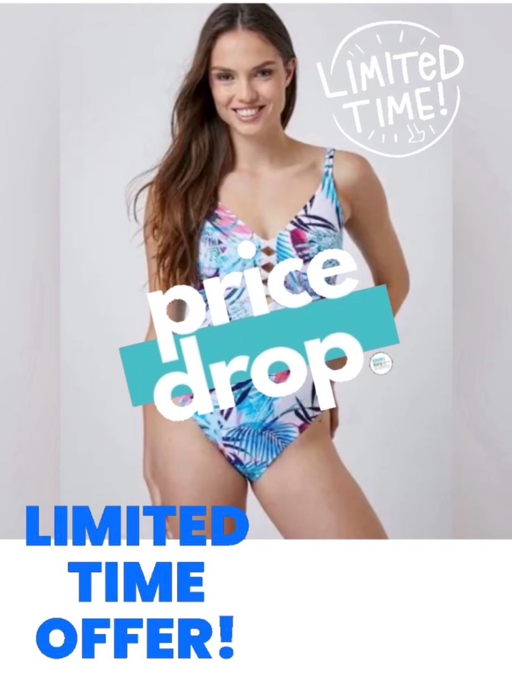 Profile By Gottex Turkiz One-Piece Swimsuit, Size 14 NWT